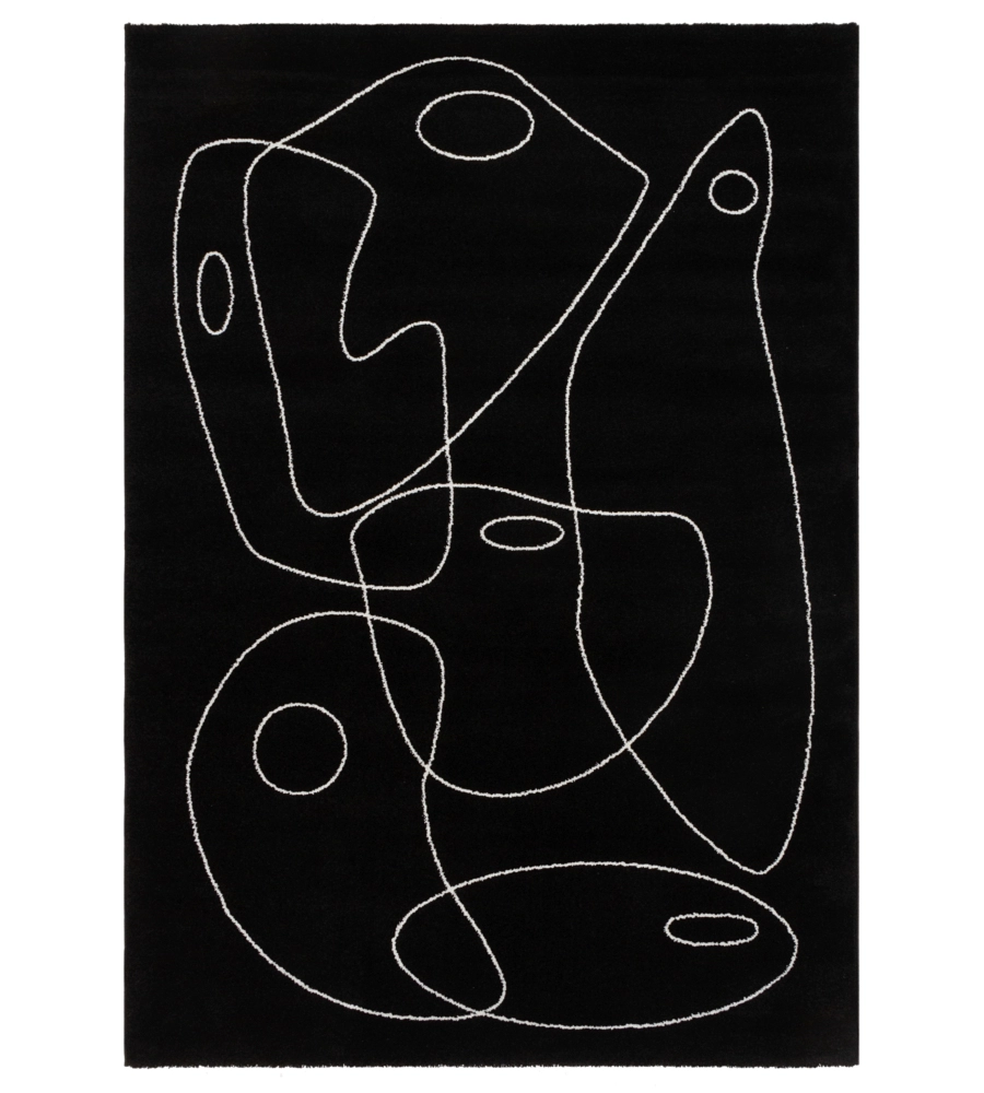 TAPPETO "ATELIER" NERO, 133X190 CM